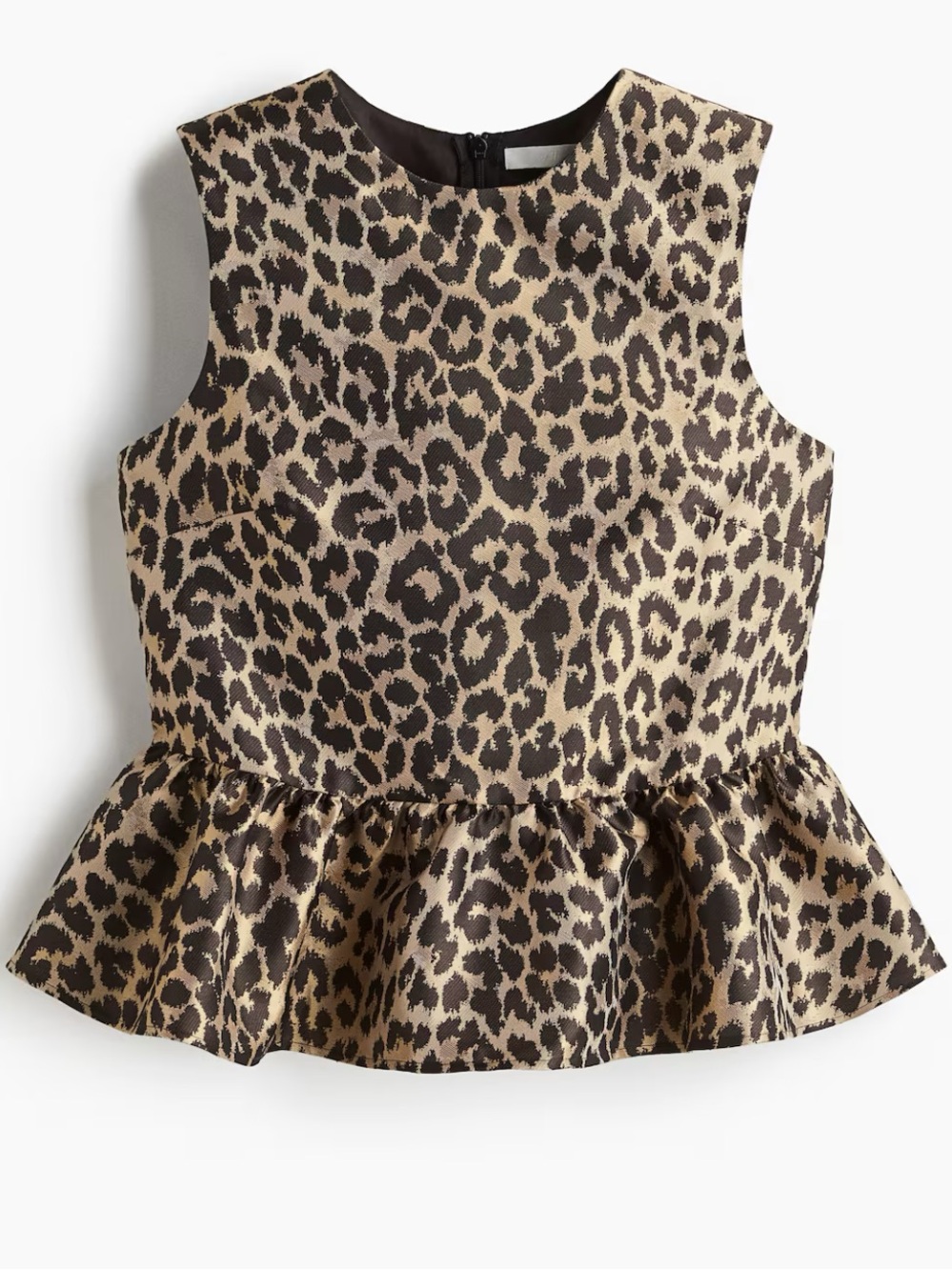 H&M Leopard Peplum Top
